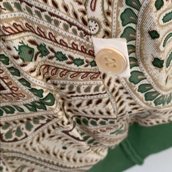 Orvis green button from cardigan sweater. - Picture 7 of 9